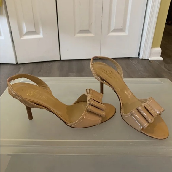 Valentino leather brown Slingback heels - Picture 3 of 6